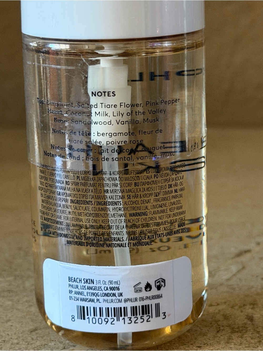 Phlur Beach Skin Hair & Body Fragrance Mist - Picture 4 of 4